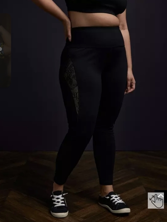 torrid Pants - torrid Black Active Leggings with Floral Printed ...size:3